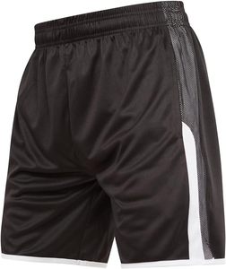 Pantalones cortos deportivos de rendimiento ecológicos para hombre, ligeros, para entrenamiento en el gimnasio, ropa activa, cintura elástica, talla XL, logotipo personalizable hasta la rodilla - Product Image 6