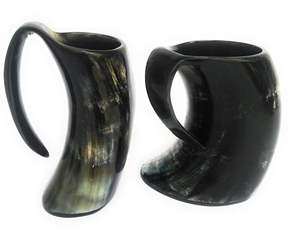 Auténtico 550ml/600ml pulido edad vikinga Natural beber cuerno jarra hecha a mano Animal náutico taza para café Navidad - Product Image 6