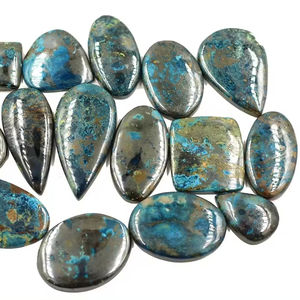 Pierre précieuse naturelle Azurite bleu-vert, taille ovale, 5-20g, cabochon non monté pour la fabrication de bijoux par TASBIYA GEMS (Arizona) - Product Image 1