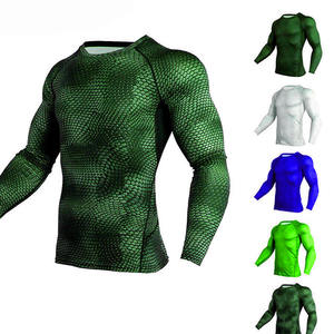 Chemise à manches longues unisexe avec logo imprimé personnalisé Spandex Rash Guard respirant Mma Rush Guard Compression - Product Image 6