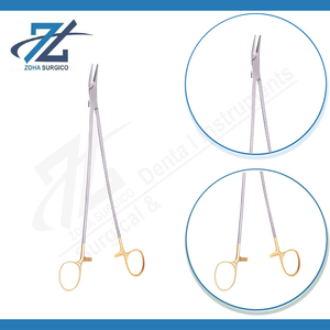 Finochietto Porte-aiguille manuel Mâchoires en carbure de tungstène 215mm de long en acier inoxydable chirurgical Fabricant d'instruments certifiés CE - Product Image 3