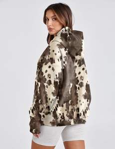 Sudadera con Capucha Unisex de Algodón 100% Sólido, Estilo Vintage, con Cremallera, Bordada, Corte Regular, Manga Larga y Bolsillo Canguro - ¡Venta Caliente! - Product Image 3