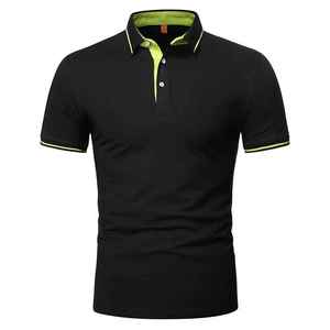 T-shirt polo durable à conception personnalisée pour hommes, décontracté, col en O avec manches courtes, tricoté vierge, teint uni, 20 pièces avec impression de logo - Product Image 6
