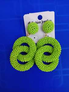 Multi Coloured <b>Beaded</b> Fashion Earrings in <b>Assorted</b> Colours and Fashionable Styles for Resale by Fashion Stores. - Product Image 6