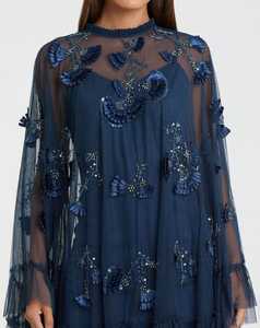 Pink Cap Sleeve Dress Floral Embellishment Pearls Natural Casual Evening <b>Party</b> <b>Prom</b> Cocktail Embroidered Technique Knee-Length - Product Image 4