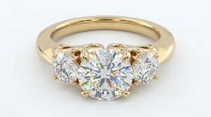 Anillo de Diamantes para Mujer, Corte Brillante Redondo, Joyería Clásica de Compromiso, Diamantes Cultivados en Laboratorio - Product Image 2