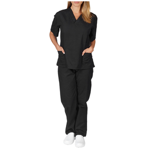 Conjuntos de uniformes True Fit Scrubs con top de manga corta cónica y cuello alto de apoyo para médicos y enfermeras - Product Image 5