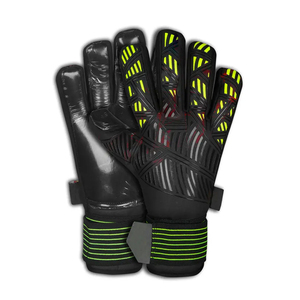 Guantes de portero de fútbol transpirables profesionales Diseño antideslizante impermeable Correa de muñeca ajustable Protección completa para los dedos - Product Image 1