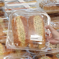 Boîtes en plastique transparent PET jetables de haute qualité pour pain, beignets, pâtisseries, desserts et gâteaux – Contenants en blister pour pâtisseries et pains