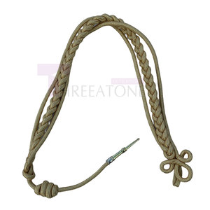 Cordon Aiguillette Premium avec embouts dorés et extrémités en boucle Aiguillette dorée décorative pour robe officielle et cérémonies - Product Image 2