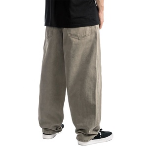 กางเกงยีนส์ทรงหลวมเอวสูงสำหรับผู้ชายทรงหลวมสไตล์สตรีทกางเกงยีนส์สไตล์ฮิปฮอปทรงแบ็กกี้คาร์โก้ - Product Image 3