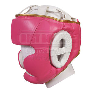 Protector de cabeza de kickboxing antichoque profesional con agujeros de ventilación de correa de barbilla de ajuste ajustable para entrenamiento - Product Image 3