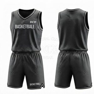 Tenue de basketball pour hommes en polyester légère, respirante et confortable, sans manches, pour l'entraînement des équipes de basketball - Product Image 3