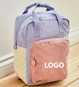 <strong>Personalised</strong> Cord <strong>Backpack</strong> with Grab Handle Mini Color Block School Bags <strong>Kids</strong> Corduroy <strong>Kids</strong> <strong>Backpack</strong> Corduroy Splice <strong>Backpack</strong> - Product Image 1