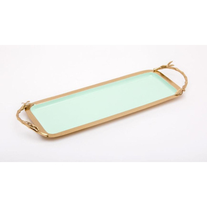 Bandeja de catering para restaurante de Hotel, bandeja para servir galletas y aperitivos, bandeja moderna de Metal de gran tamaño con mango Floral - Product Image 5