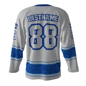 Maillot de hockey sur glace à sublimation personnalisable OEM unisexe de haute qualité, respirant, uniforme de hockey sur glace personnalisé de club d'équipe pour jeunes et adultes - Product Image 6
