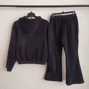 Conjuntos Unisex Lavados al Ácido Personalizados al por Mayor, Chándales 100% Algodón para Hombre, Sudaderas con Capucha Transpirables para Primavera y Otoño - Product Image 6