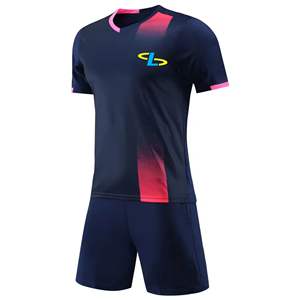 Conjunto de Uniforme de Fútbol de Última Moda para Adultos, Alta Calidad, Transpirable, Manga Corta, 100% Poliéster, Personalizable, Servicio OEM - Product Image 2