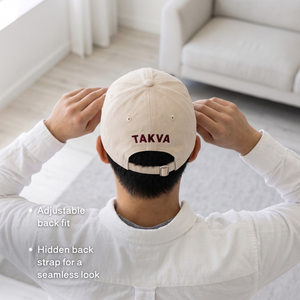 Gorra de Béisbol TAKVA Inspirada en la Fe Musulmana, Casual, Ajustable, Tipo Dad Hat para Viajes y Actividades al Aire Libre - Product Image 1