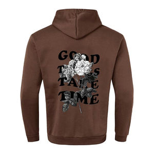 Sudadera con capucha con texto personalizado, estampado en la parte delantera y trasera, palabras personalizadas en la espalda, ropa de calle informal, sudaderas con capucha impresas personalizadas, fabricantes - Product Image 2