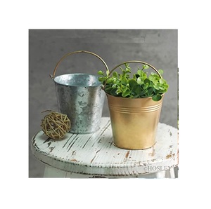 Antique Garden <b>Decorative</b> Metal Handles Galvanized Planter Garden home <b>decoration</b> outdoor indoor Supplies Plant Standing Pot - Product Image 5