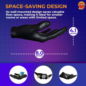 Support mural pour ballon de basket en polypropylène, grand modèle, pour accrocher le ballon en toute sécurité, décoration de salle de sport - Product Image 6