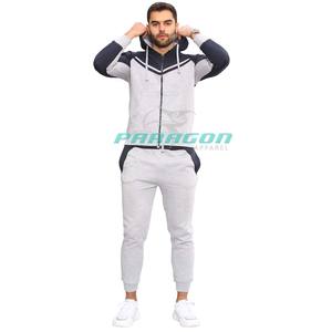 Panel de rayas color personalizado con fabricación OEM por Paragon Apparels Pakistan pesado GSM DTF y logotipo bordado chándal adulto - Product Image 1