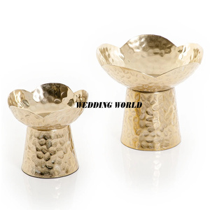 Bol à chocolat décoratif en métal de table avec support bol sucré de concepteur nickelé bol à chocolat de luxe de vente chaude - Product Image 6