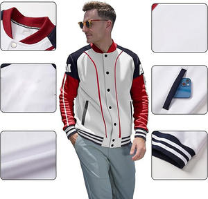 Chaquetas universitarias unisex de moda al por mayor chaquetas con logotipo de diseñador personalizado chaqueta de béisbol informal Letterman abrigo de algodón - Product Image 4