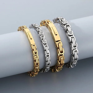 สร้อยข้อมือแบบโซ่ทองคำแท้ 10K สีเหลืองทอง สไตล์ฮิปฮอป ลดราคา เครื่องประดับแฟชั่นสำหรับผู้ชาย สร้อยข้อมือแบบโซ่เกลียว - Product Image 3