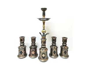 Venta caliente egipcio hecho a mano Hookah jarrón elegante en forma de campana intrincado vidrio pintado a mano excelente calidad producto al por mayor - Product Image 3