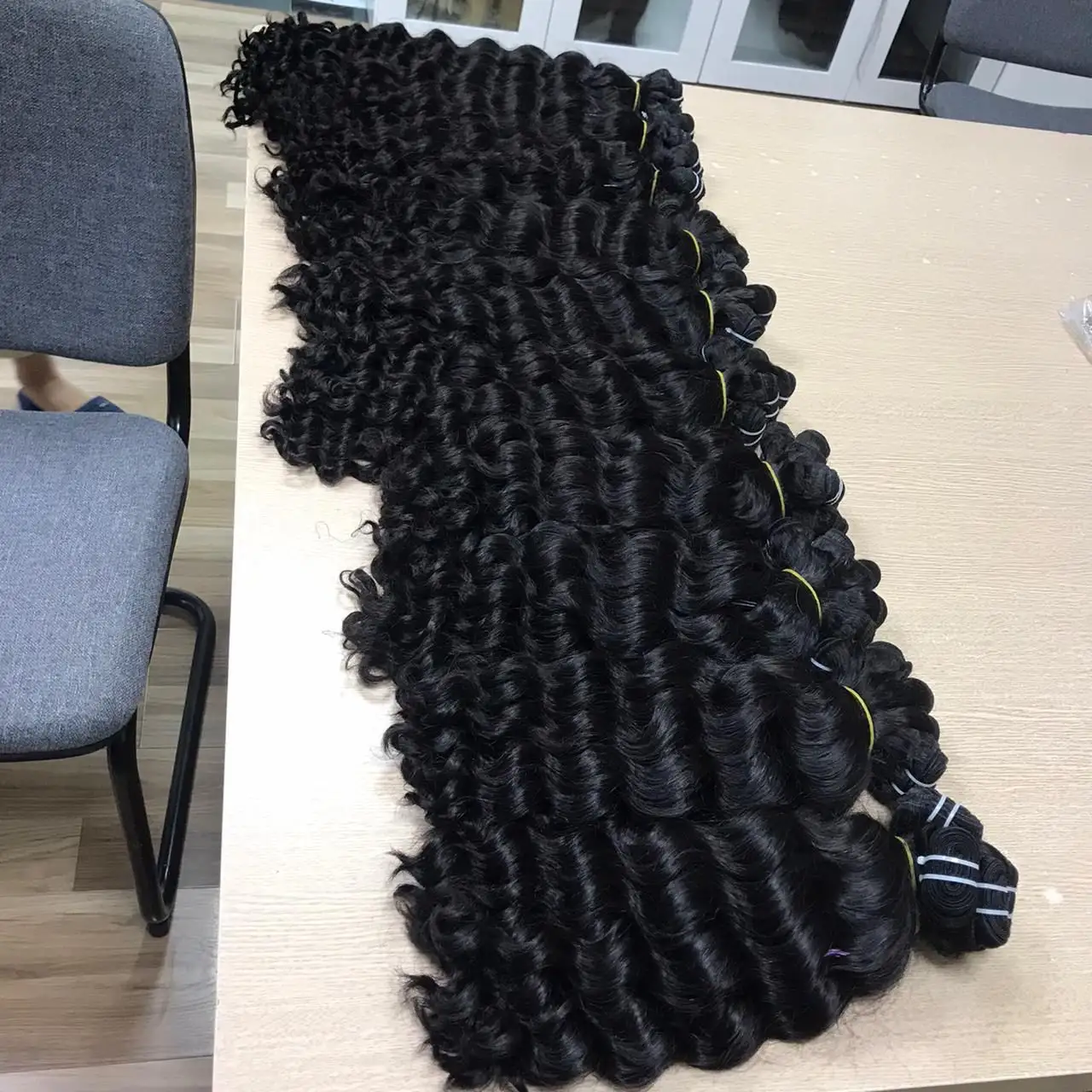 machine weft double drawn body wavy human hair extension wholesale raw hair bundle remy hair