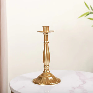Glossy Gold Finishing Metal Candle Holder Handmade Designing T <b>Light</b> Candle Holder Set of 2 Pcs <b>Pillar</b> Candle Holder - Product Image 5