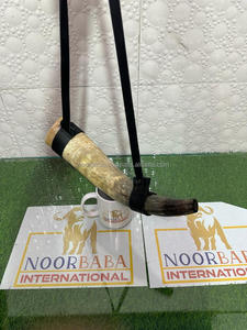 แตรวัว แตรเป่า ไวกิ้ง แตรเสียงอาเกตธรรมชาติ ขัดเงาด้วยเข็มขัดหนัง - Product Image 4