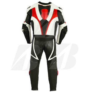 Personalizado Hombres Moto Racing Traje De Cuero Rojo Negro - Product Image 3