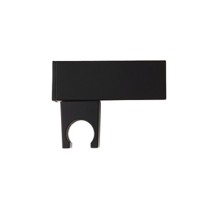 Supporto doccia quadrato da parete in ABS nero opaco - Product Image 3