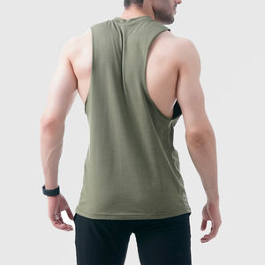 Débardeur Homme Slim Fit Personnalisé Respirant en Coton Côtelé Col Rond Sans Manches Sous-vêtement Tricoté Sportif 180g Vente en Gros - Product Image 3