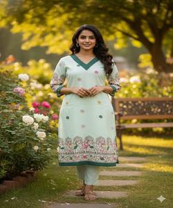 NEW ARRIVAL POLY RAYON COTTON DIGITAL PRINT WORK ONLY KURTI DAILY <b>WEAR</b> QUICK DRY LATEST DESIGNER WHOLESALE PRICE ETHNIC GARMENT - Product Image 1