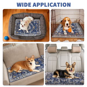 Büyük 90*105cm Evcil Hayvan Çim Tuvalet Pedi Emici ve Sızdırmaz Yavru Çiş Pedi Yeniden Kullanılabilir Evcil Hayvan Eğitim Matı Kaymaz Köpek Kedi Bezi Pedi - Product Image 5