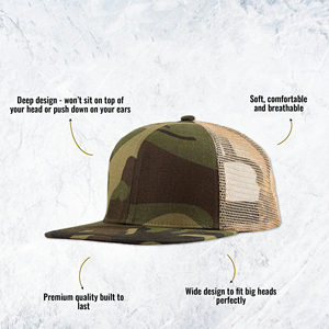 <b>Camo</b> Trucker Baseball Caps Structured Front Mesh Back Adjustable Snapback <b>Hats</b> Perfect for Outdoor Style and Bulk Custom Orders - Product Image 6