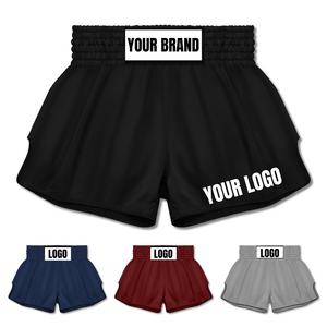 การพิมพ์แบบกำหนดเอง MMA grappling กางเกงขาสั้นโพลีเอสเตอร์สแปนเด็กซ์ผู้ชายมวยไทยเตะมวยกางเกงขาสั้นศิลปะการต่อสู้ DP จัดส่ง - Product Image 3