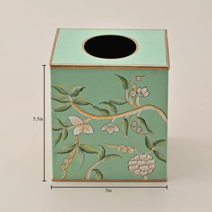 Boîte à mouchoirs en métal de luxe à marque privée, peinte à la main, décorative, pour salon, salle de bain, table, accessoire de maison élégant - Product Image 5