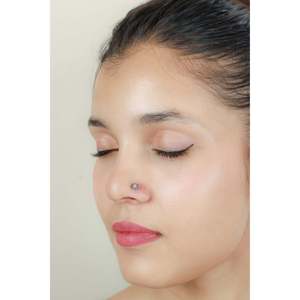 Piercing Nasal de Plata 925, Diseño Vintage Nazakat Sol, Joyería Infantil, Material Principal Aleación de Titanio, Acero Inoxidable y Ópalo - Product Image 1