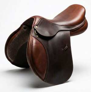 Silla de Montar de Cuero Premium, Cómoda, Acabado Duradero, Equipo para Caballos, Silla de Salto, Silla de Carreras - Product Image 1