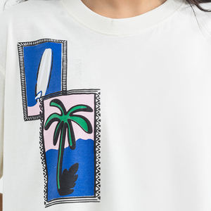 เสื้อยืดผ้าฝ้าย200 GSM สำหรับผู้หญิงเสื้อยืดแขนสั้นพิมพ์ลายสตรีทแวร์ลำลองออกแบบได้ตามต้องการฤดูร้อน - Product Image 4