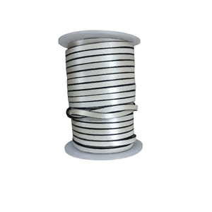 Cobre metálico cuero de vaca plano 5x2mm cordón venta al por mayor joyería hacer collar artesanía DIY hallazgos componentes - Product Image 3