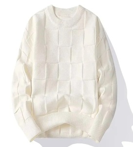 Jersey de cuello redondo de alta calidad para hombre, superventas personalizable para invierno, teñido liso, recién llegado - Product Image 3