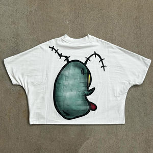 2025 personnalisé Vintage Streetwear Boxy Fit poids lourd col rond T-Shirt régulier nouvelle Collection imprimé écologique respirant hommes - Product Image 3