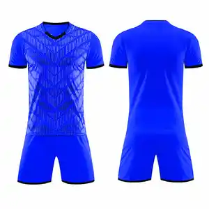 Dropshipping kaus sepak bola polos pria, t-shirt polos seragam OEM gaya sepak bola pakaian olahraga desain Bola Sepak