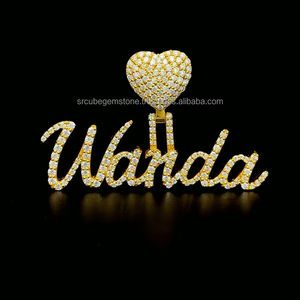 Pendentif en argent sterling 925 personnalisé pour homme en diamant VVS Hiphop Moissanite plaqué or testeur de diamant de passage pour la fête Hip Hop - Product Image 5